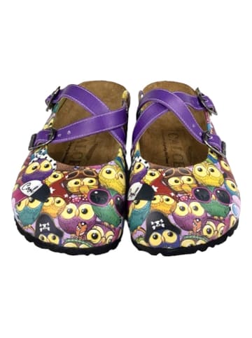 Calceo Clogs in Lila/ Bunt