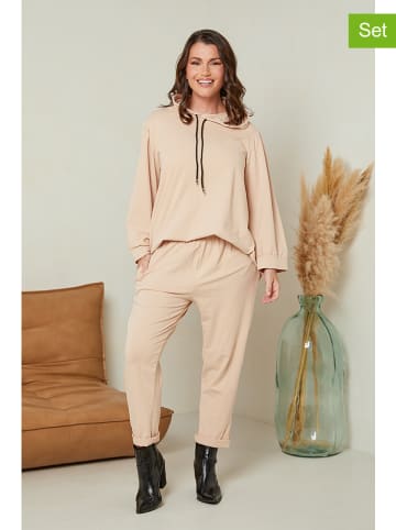 Curvy Lady 2-delige outfit beige