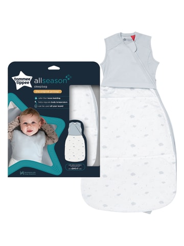 tommee tippee Babyschlafsack in Weiß/ Hellblau - 2,5 TOG