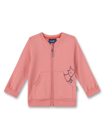 Sanetta Kidswear Sweatvest "Sweet Squirrel" lichtroze