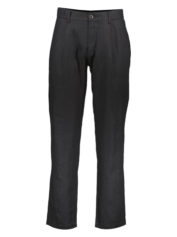 Marc O'Polo Lniane spodnie chino w kolorze czarnym