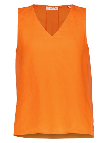 Marc O'Polo Lniany top w kolorze pomarańczowym