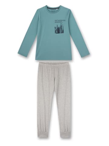 Sanetta Pyjama grijs/blauw