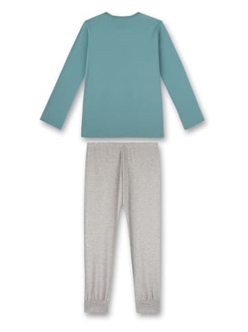 Sanetta Pyjama in Grau/ Blau