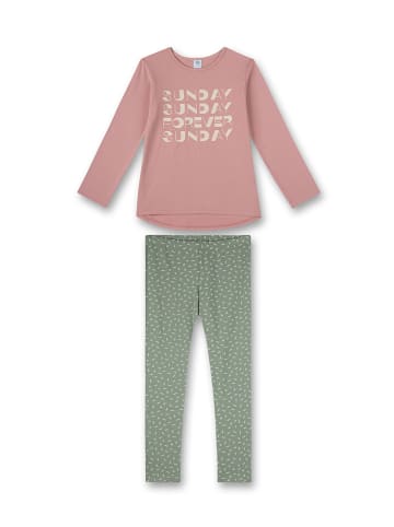 Sanetta Pyjama "San Forever Sunday" in Rosa/ Grün