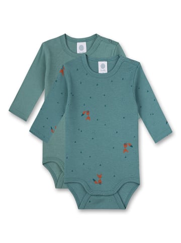 Sanetta 2-delige set: rompers "San Fox" turquoise