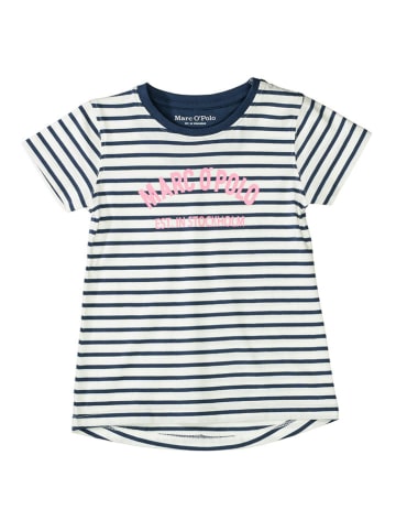 Marc O'Polo Junior Shirt donkerblauw/wit
