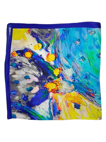 Made in Silk Jedwabna chusta w kolorze niebieskim - 50 x 50 cm