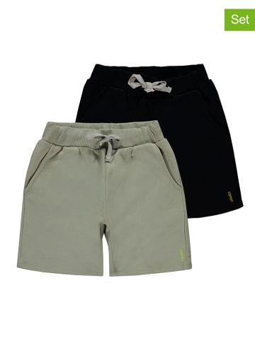 ESPRIT 2-delige set: shorts zwart/kaki