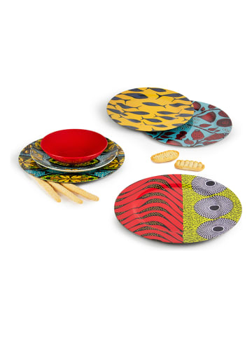 Trendy Kitchen by EXCÉLSA 6er-Set: Platzteller "Afrika" in Bunt - Ø 33 cm