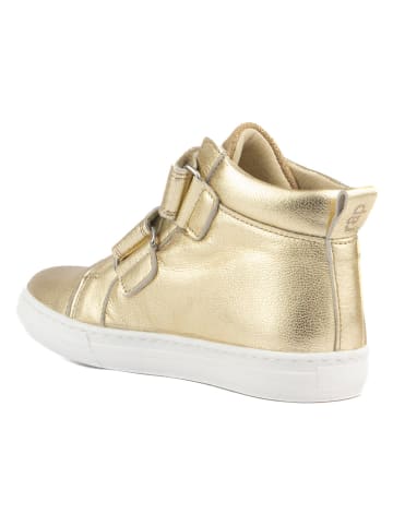 Rap Leder-Sneakers in Gold
