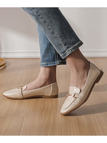 Sixth Sens Mokasyny w kolorze beżowym