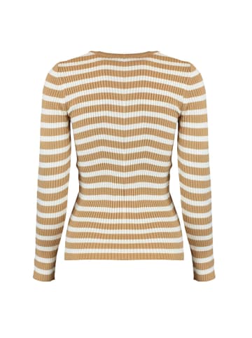 trendyol Pullover in Camel/ Weiß