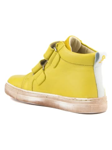 Rap Leder-Sneakers in Gelb