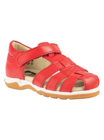 Rap Leren enkelsandalen rood