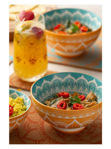 Typhoon 2er-Set: Schalen "India" in Orange/ Türkis - Ø 9,5 cm