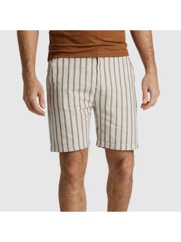 CAST IRON Szorty chino w kolorze kremowo-jasnobrązowym