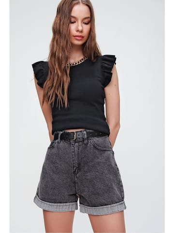 Lycalia Jeans-Shorts in Anthrazit