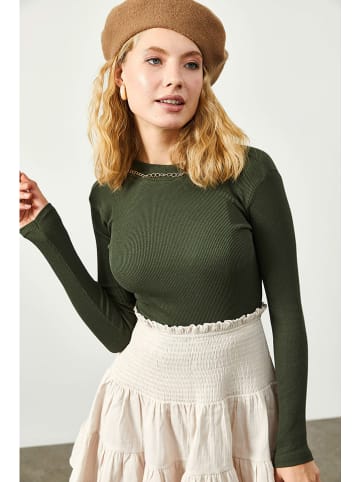 Lycalia Sweter w kolorze khaki