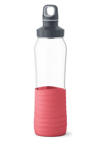 Emsa Trinkflasche "Drink2Go - Glas" in Koralle - 700 ml