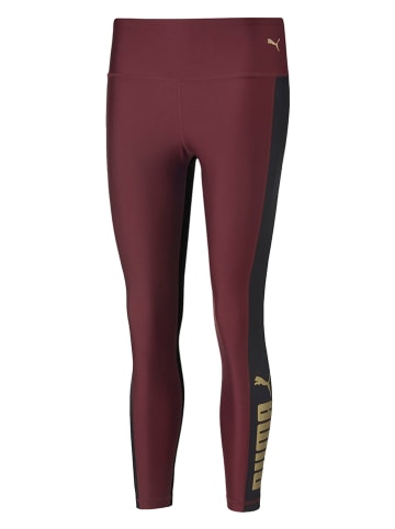 Puma Legginsy sportowe "Fit Eversculpt" w kolorze czarno-bordowym