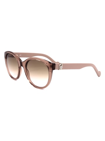 Liu Jo Damskie okulary przeciwsłoneczne w kolorze beżowo-brązowym