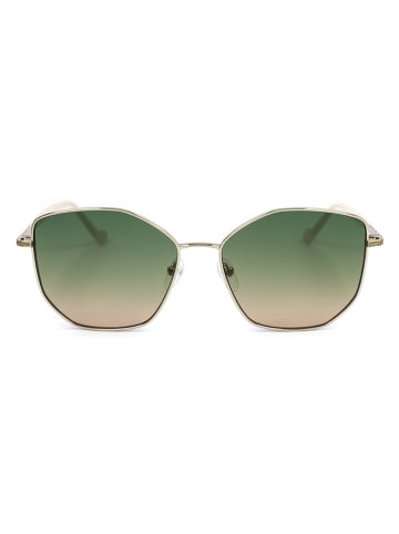 Liu Jo Damskie okulary przeciwsłoneczne w kolorze złoto-zielonym