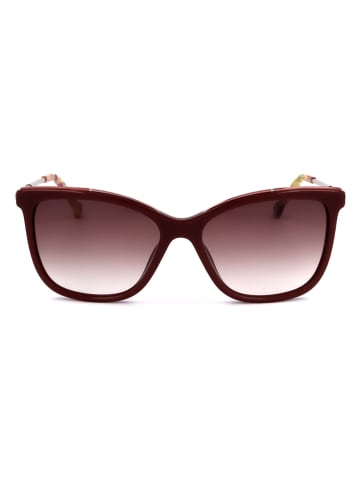 Carolina Herrera Damen-Sonnenbrille in Braun/ Silber/ Gelb