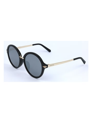 Swarovski Damen-Sonnenbrille in Schwarz/ Dunkelblau/ Gold