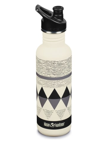 Klean Kanteen Trinkflasche "Kanteen Classic" in Creme/ Schwarz - 800 ml