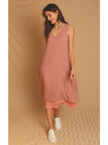 Le Jardin du Lin Leinen-Kleid in Rosa