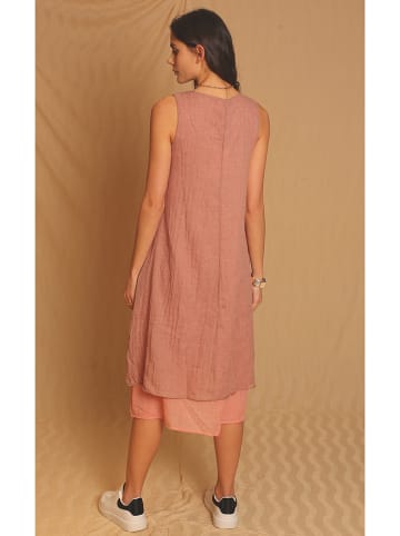 Le Jardin du Lin Leinen-Kleid in Rosa