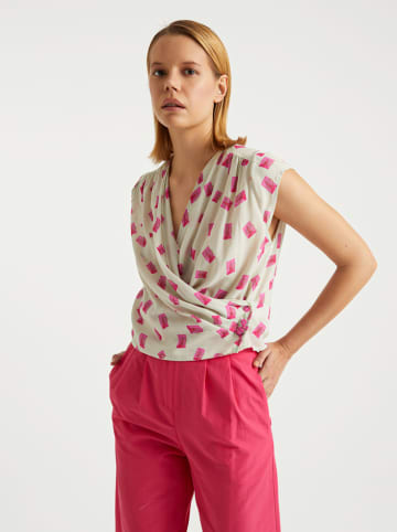 BGN Bluse in Creme/ Pink