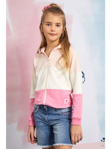 lamino Sweatvest lichtroze/crème