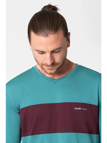 super.natural Koszulka funkcyjna "Gravier" w kolorze turkusowym