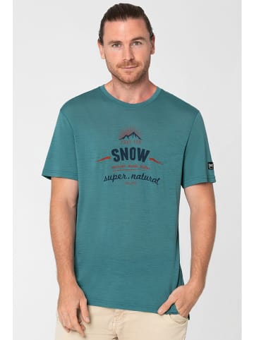 super.natural Shirt "Pray For Snow" in Türkis