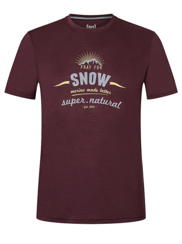 super.natural Shirt "Pray For Snow" bordeaux