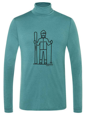 super.natural Longsleeve "Skieur" in Türkis