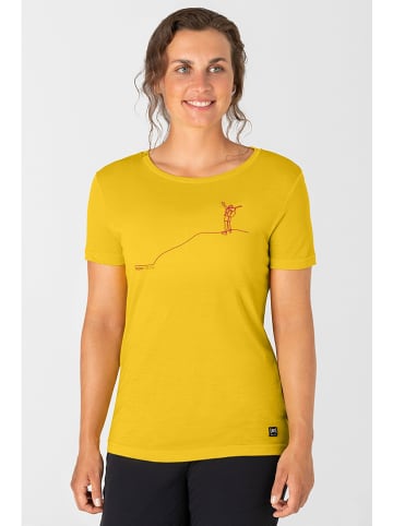 super.natural Shirt "Happy on the top" geel