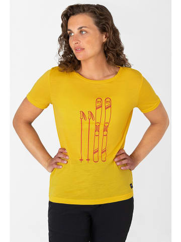super.natural Shirt "Skiing" in Gelb