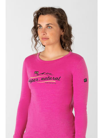 super.natural Koszulka "Mountain" w kolorze różowym