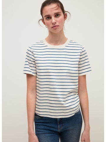 STEFANEL Shirt in Dunkelblau/ Weiß