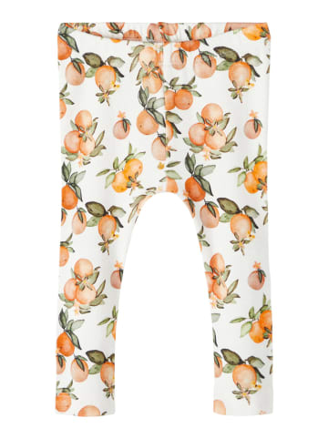 name it Legging "Faline" wit/oranje