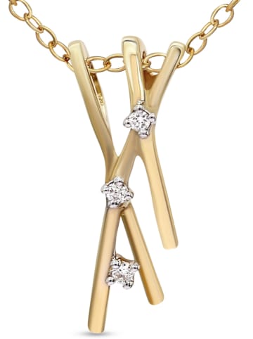 Diamant Vendôme Gold-Anhänger mit Diamanten