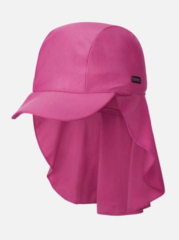 Reima Czapka "Mustekala" w kolorze różowym z osłoną karku