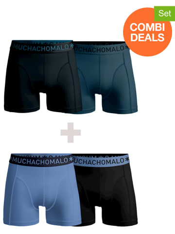 Muchachomalo 4-delige set: boxershorts donkerblauw/zwart