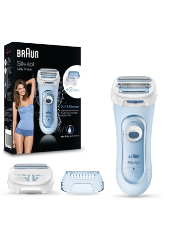 Braun Maszynka "Silk-épil Lady Shaver LS 5160" w kolorze błękitnym do golenia