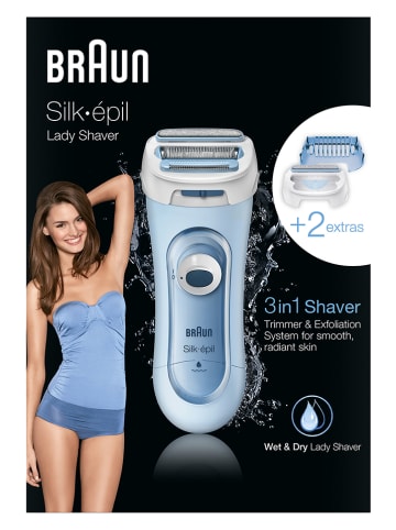 Braun Ladyshave "Silk-épil Lady Shaver LS 5160" lichtblauw