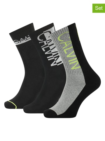 Calvin Klein 3-delige set: sokken zwart/grijs