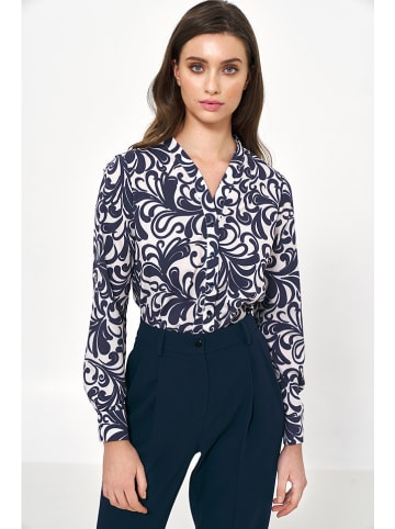 Nife Blouse donkerblauw/crème